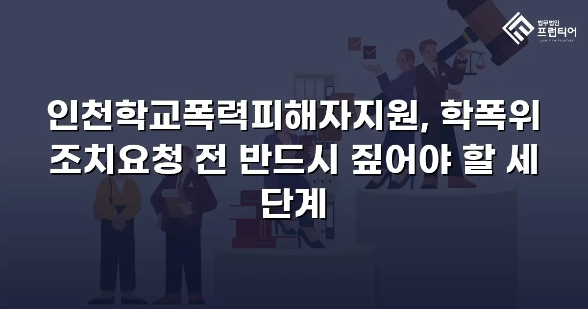 인천학교폭력피해자지원, 학폭위 조치요청 전 반드시 짚어야 할 세 단계