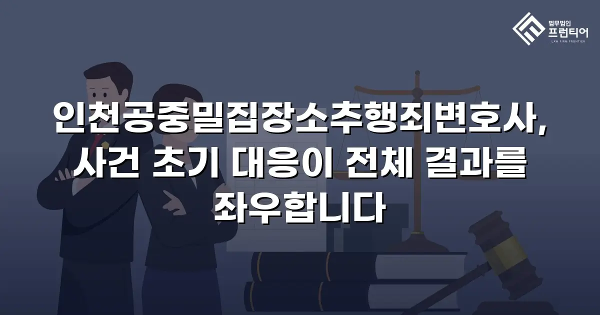 인천공중밀집장소추행죄변호사, 사건 초기 대응이 전체 결과를 좌우합니다