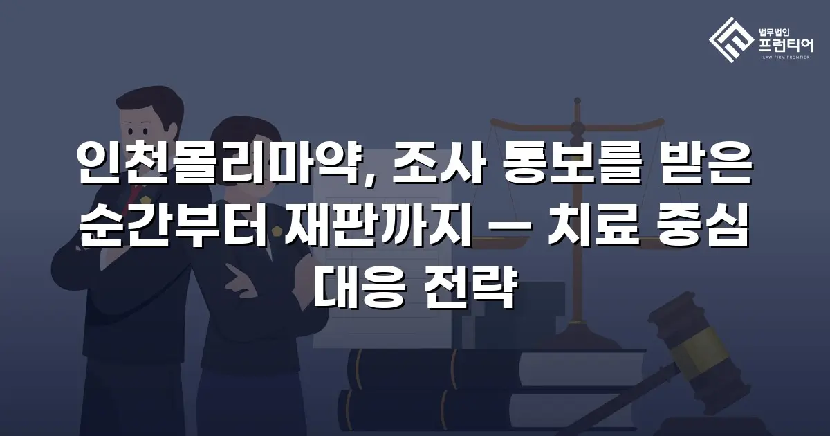 인천몰리마약, 조사 통보를 받은 순간부터 재판까지 — 치료 중심 대응 전략