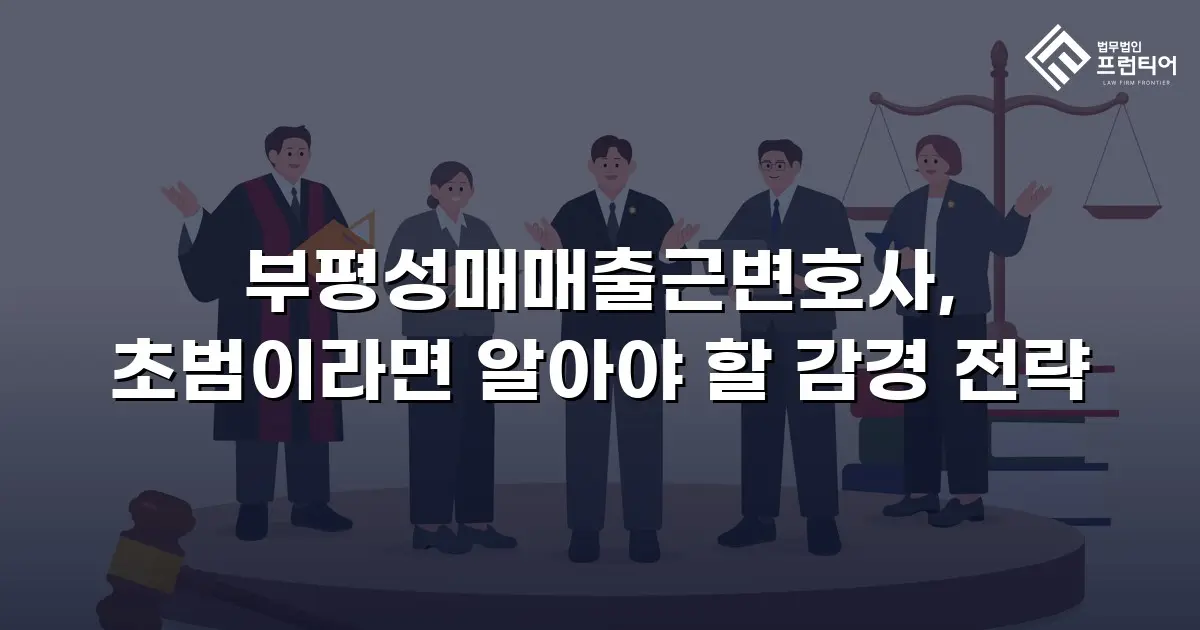 부평성매매출근변호사, 초범이라면 알아야 할 감경 전략