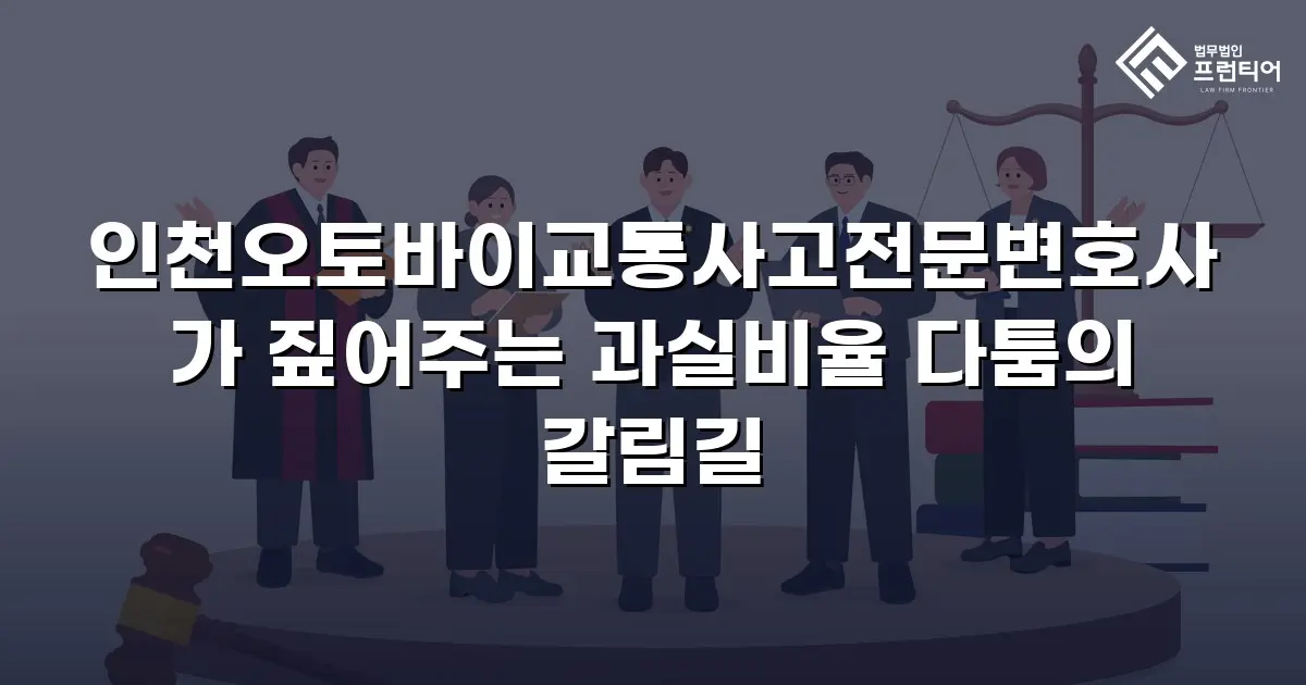 인천오토바이교통사고전문변호사가 짚어주는 과실비율 다툼의 갈림길