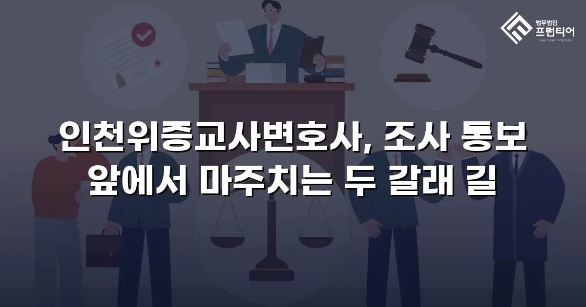 인천위증교사변호사, 조사 통보 앞에서 마주치는 두 갈래 길