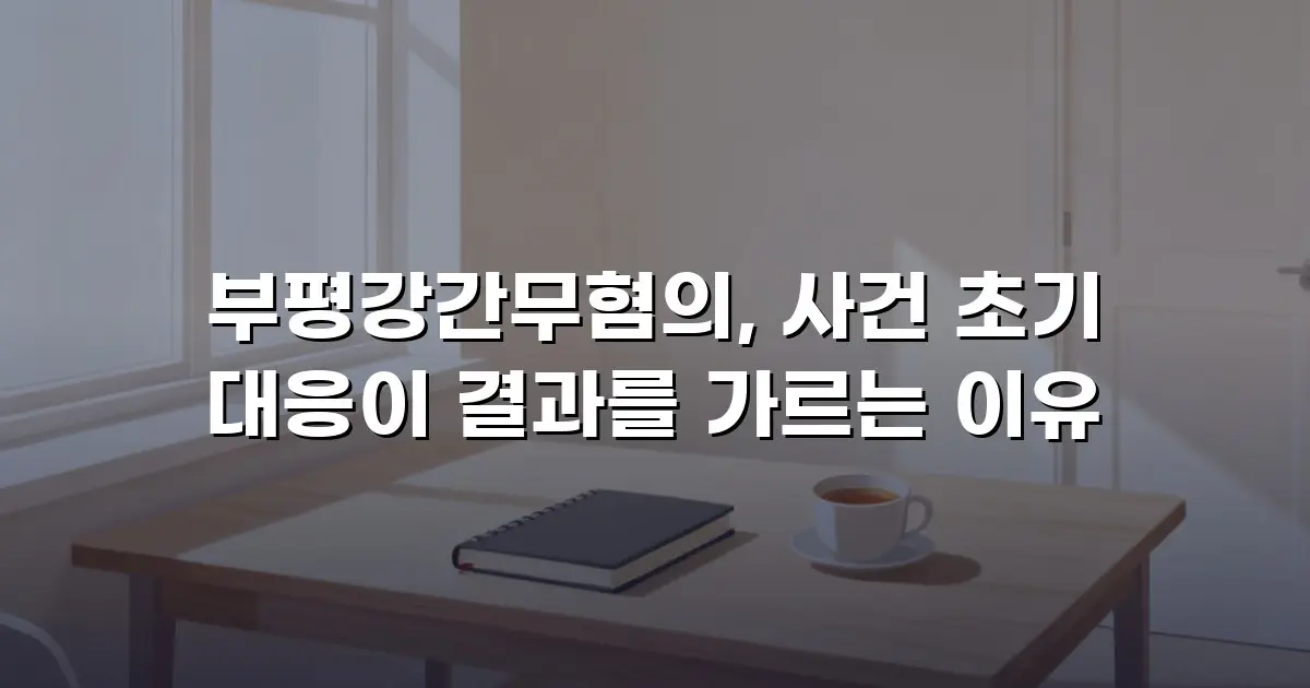 부평강간무혐의, 사건 초기 대응이 결과를 가르는 이유