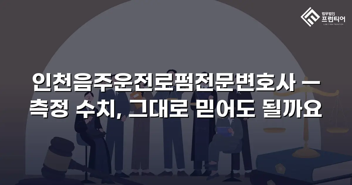 인천음주운전로펌전문변호사 — 측정 수치, 그대로 믿어도 될까요