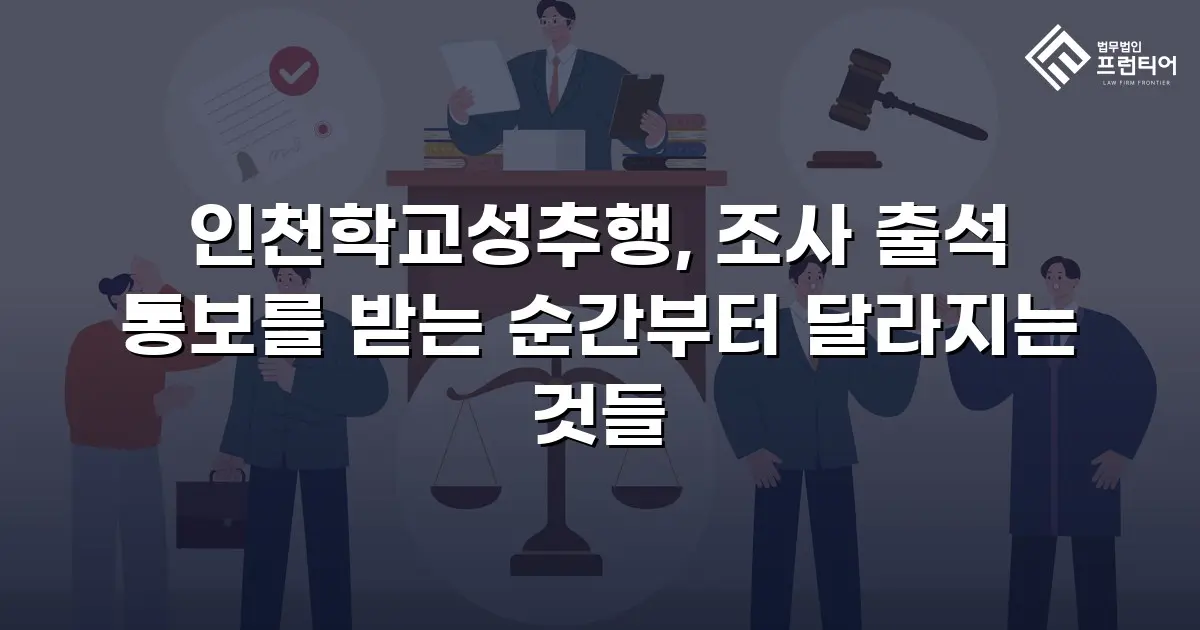 인천학교성추행, 조사 출석 통보를 받는 순간부터 달라지는 것들