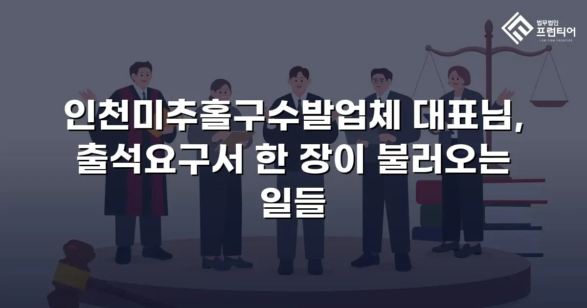 인천미추홀구수발업체 대표님, 출석요구서 한 장이 불러오는 일들