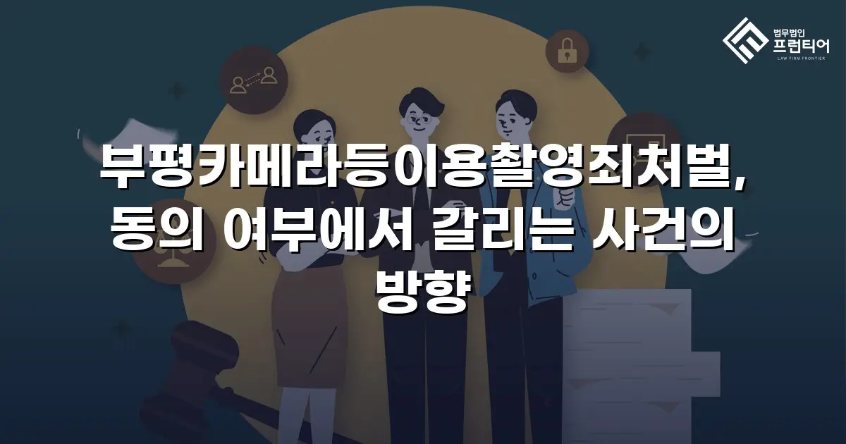 부평카메라등이용촬영죄처벌, 동의 여부에서 갈리는 사건의 방향