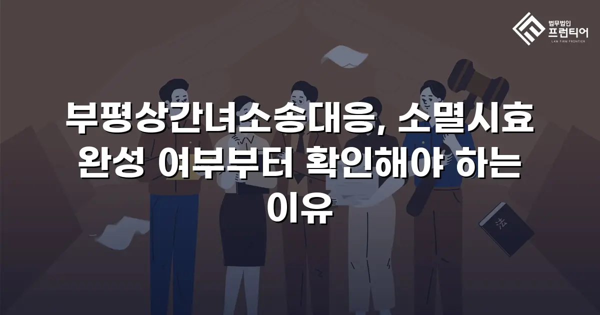 부평상간녀소송대응, 소멸시효 완성 여부부터 확인해야 하는 이유