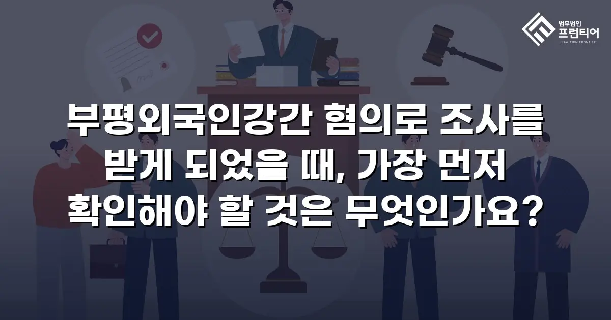 부평외국인강간 혐의로 조사를 받게 되었을 때, 가장 먼저 확인해야 할 것은 무엇인가요?