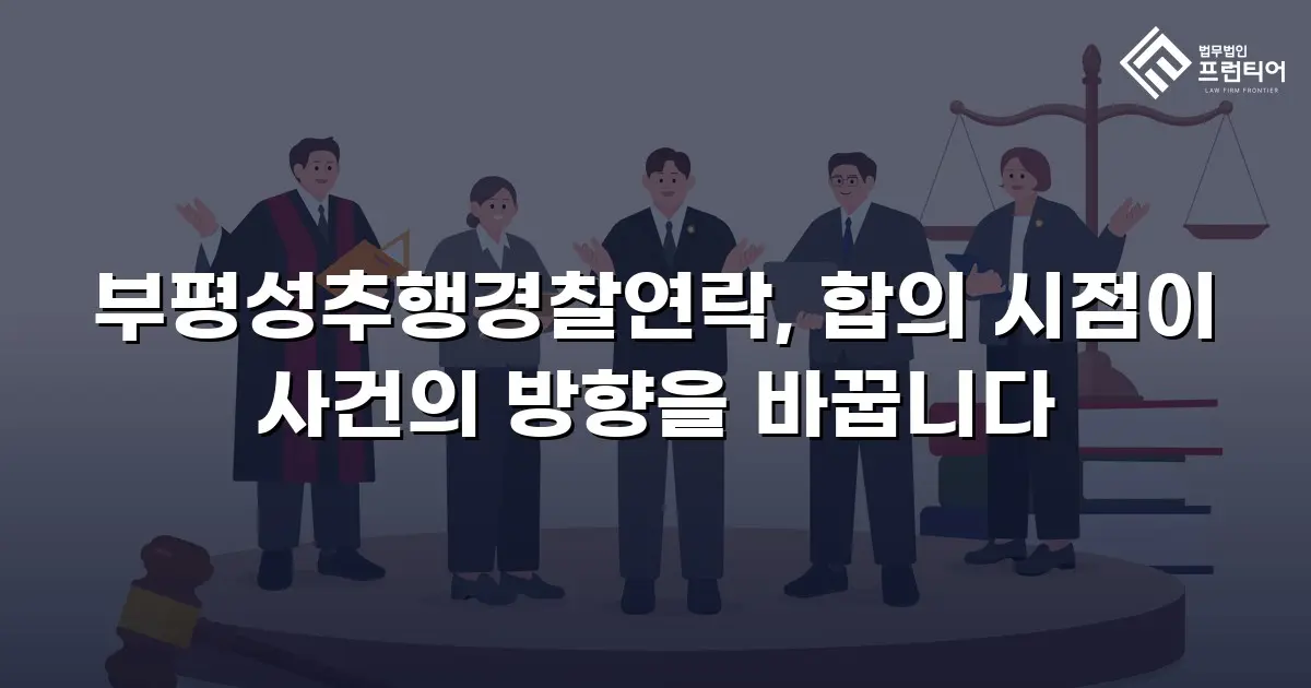 부평성추행경찰연락, 합의 시점이 사건의 방향을 바꿉니다