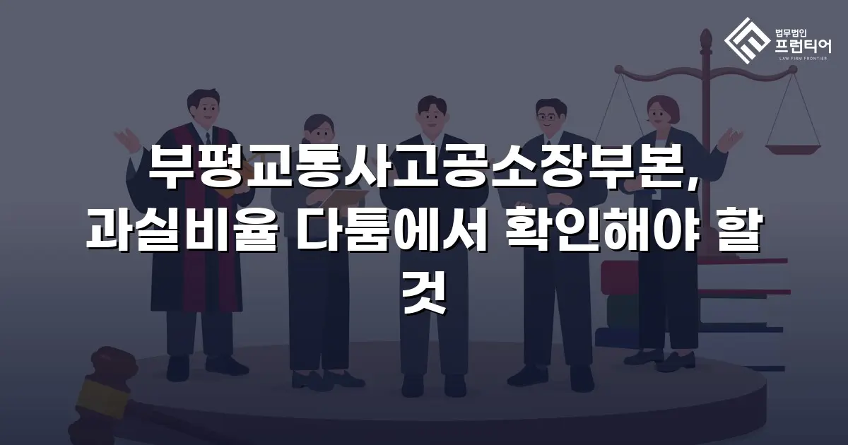 부평교통사고공소장부본, 과실비율 다툼에서 확인해야 할 것