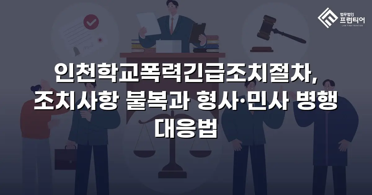 인천학교폭력긴급조치절차, 조치사항 불복과 형사·민사 병행 대응법