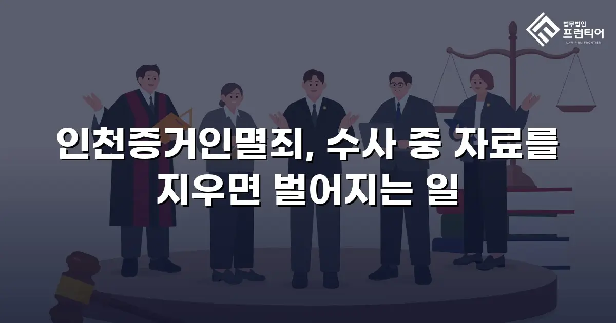 인천증거인멸죄, 수사 중 자료를 지우면 벌어지는 일