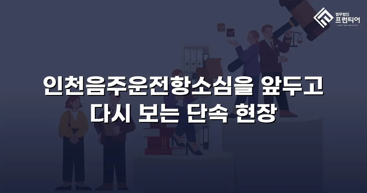 인천음주운전항소심을 앞두고 다시 보는 단속 현장