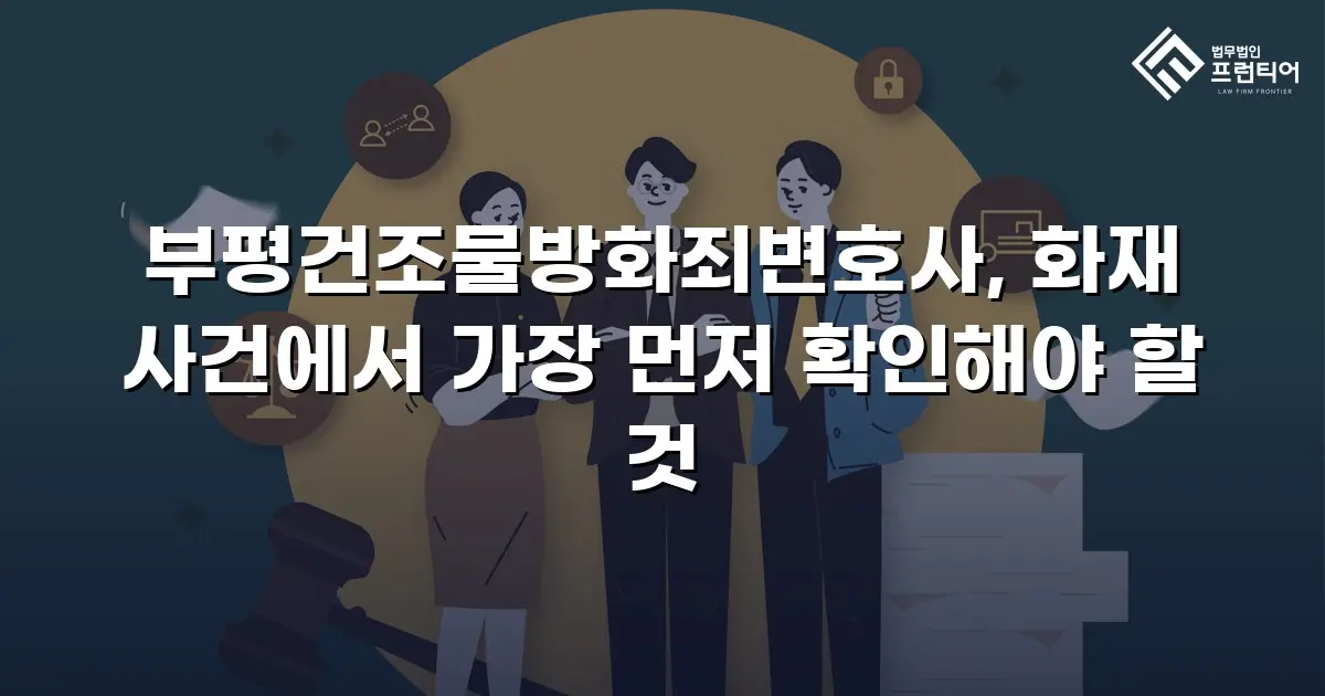 부평건조물방화죄변호사, 화재 사건에서 가장 먼저 확인해야 할 것