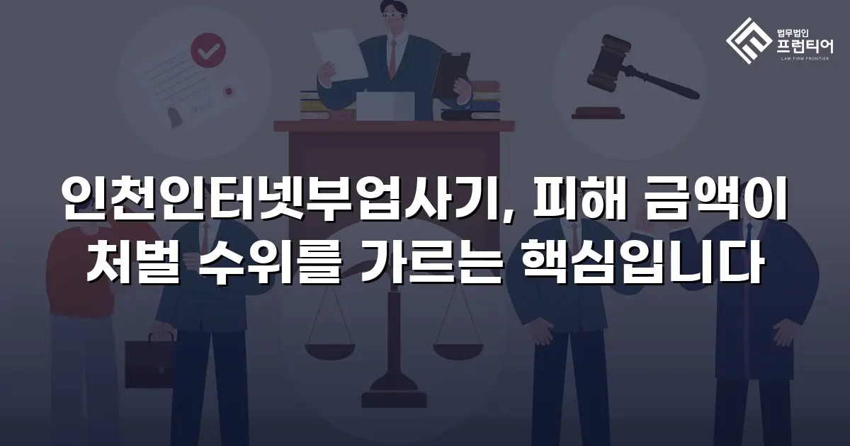 인천인터넷부업사기, 피해 금액이 처벌 수위를 가르는 핵심입니다