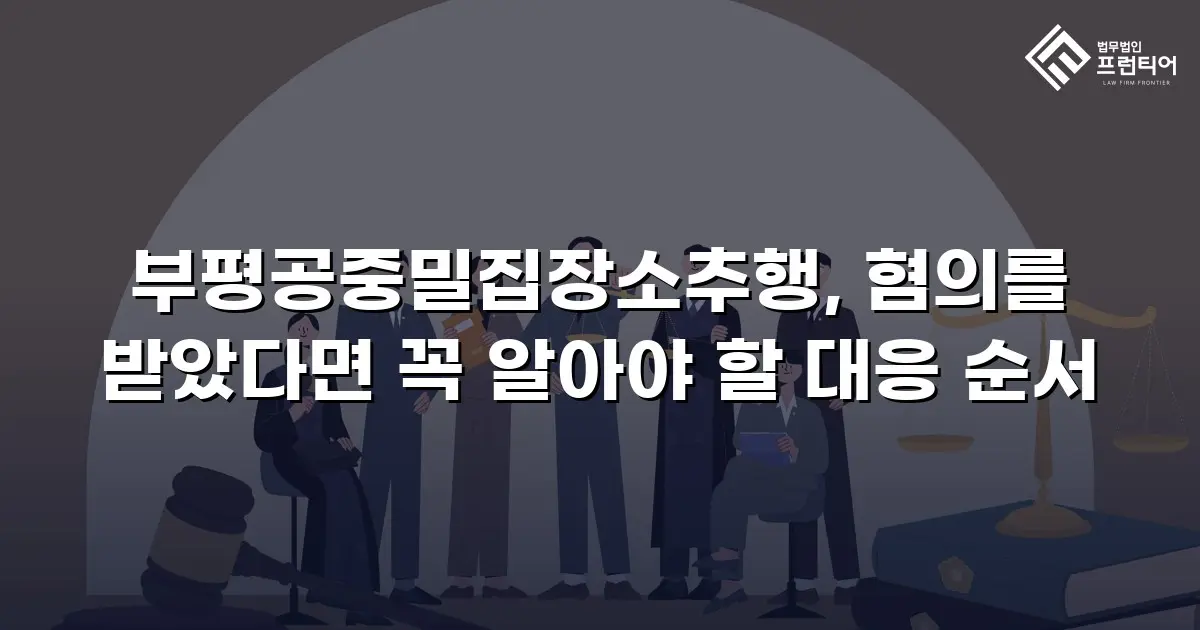 부평공중밀집장소추행, 혐의를 받았다면 꼭 알아야 할 대응 순서