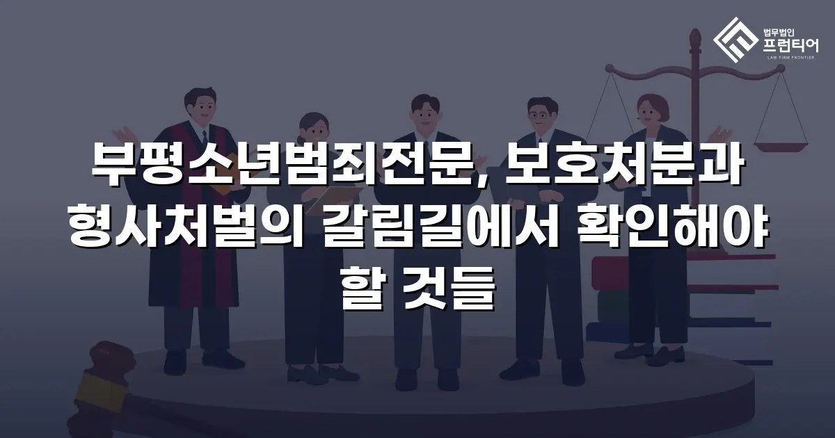 부평소년범죄전문, 보호처분과 형사처벌의 갈림길에서 확인해야 할 것들