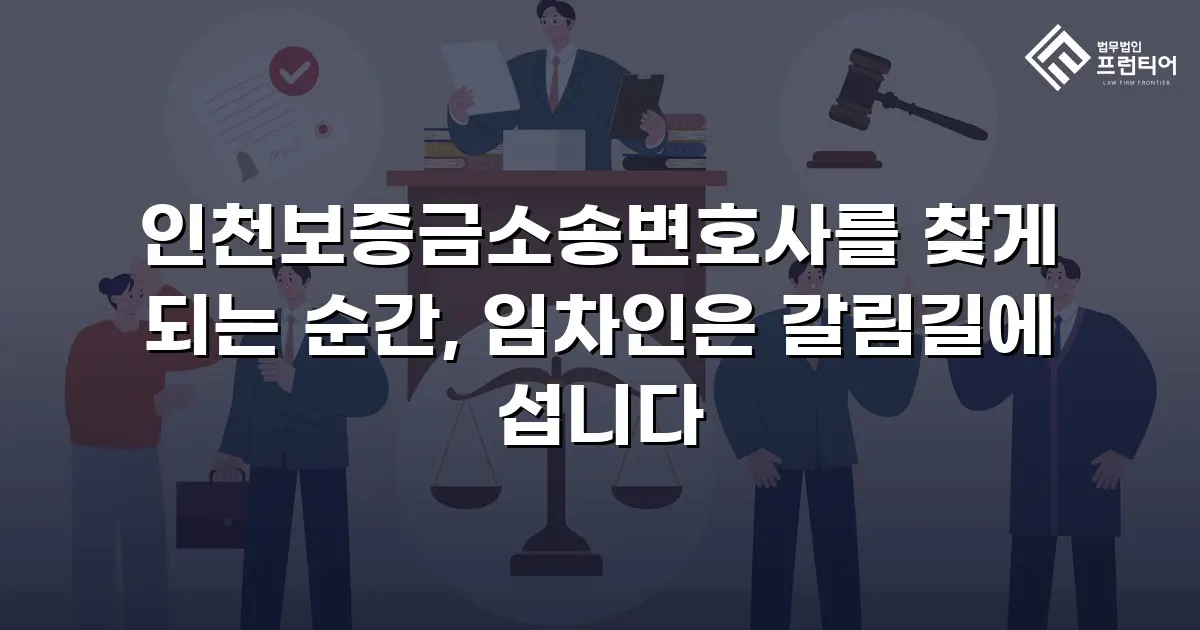 인천보증금소송변호사를 찾게 되는 순간, 임차인은 갈림길에 섭니다