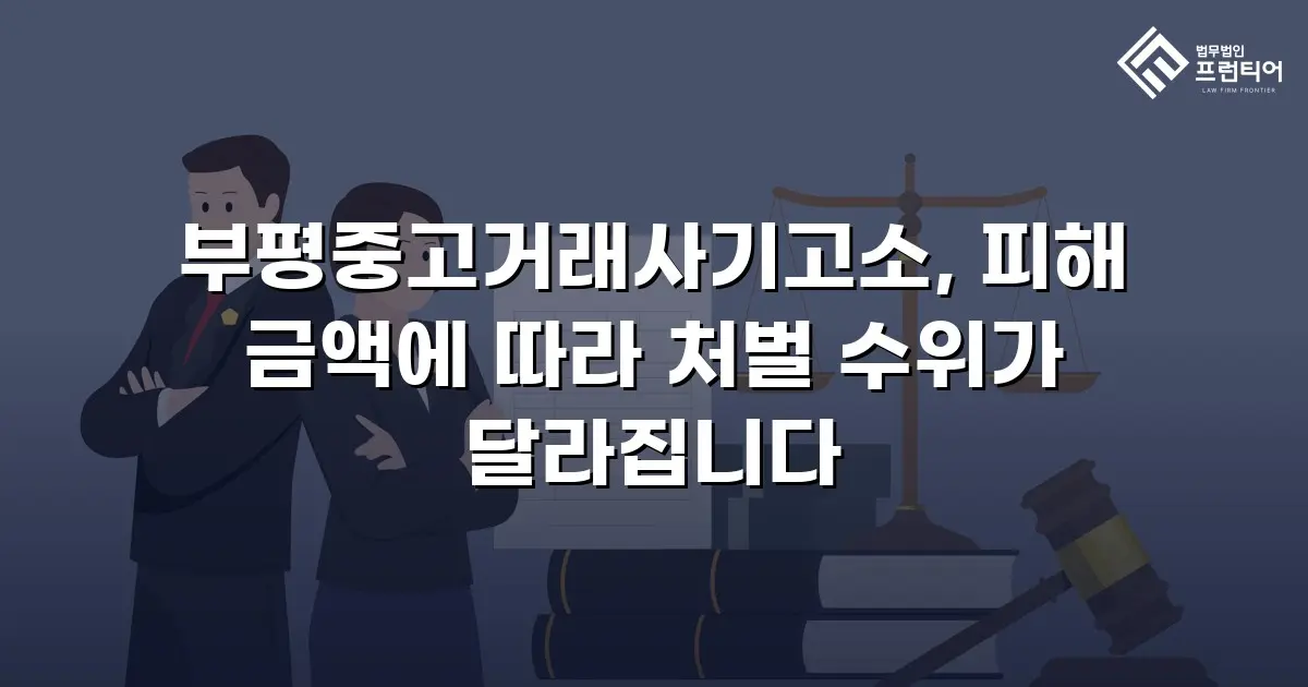 부평중고거래사기고소, 피해 금액에 따라 처벌 수위가 달라집니다