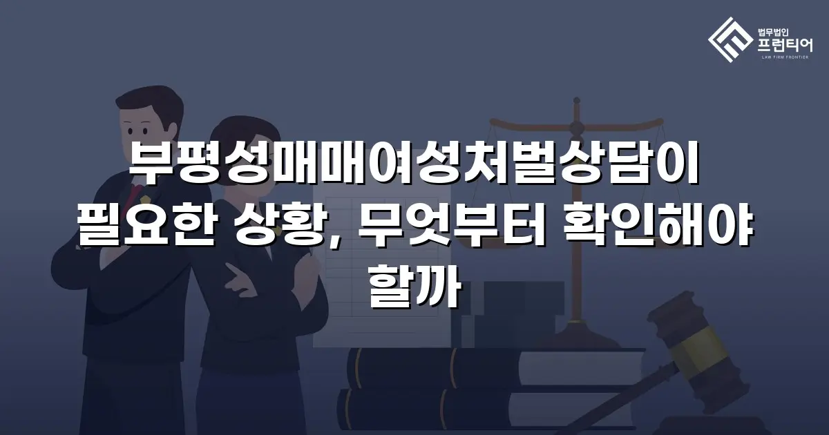 부평성매매여성처벌상담이 필요한 상황, 무엇부터 확인해야 할까