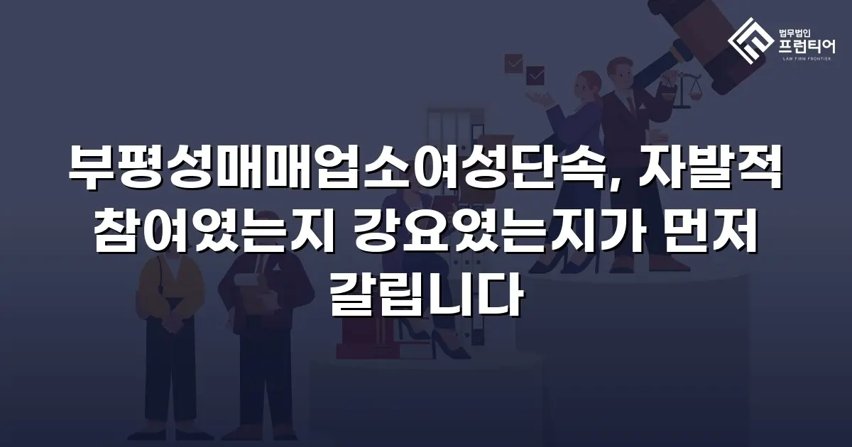 부평성매매업소여성단속, 자발적 참여였는지 강요였는지가 먼저 갈립니다