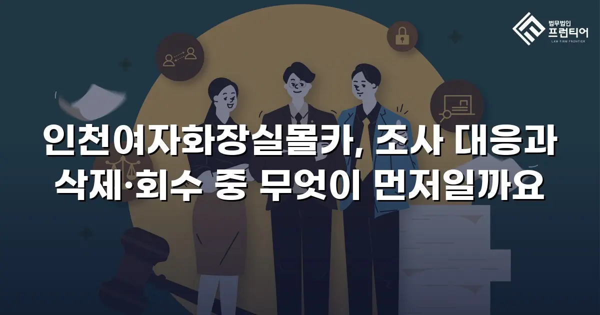 인천여자화장실몰카, 조사 대응과 삭제·회수 중 무엇이 먼저일까요