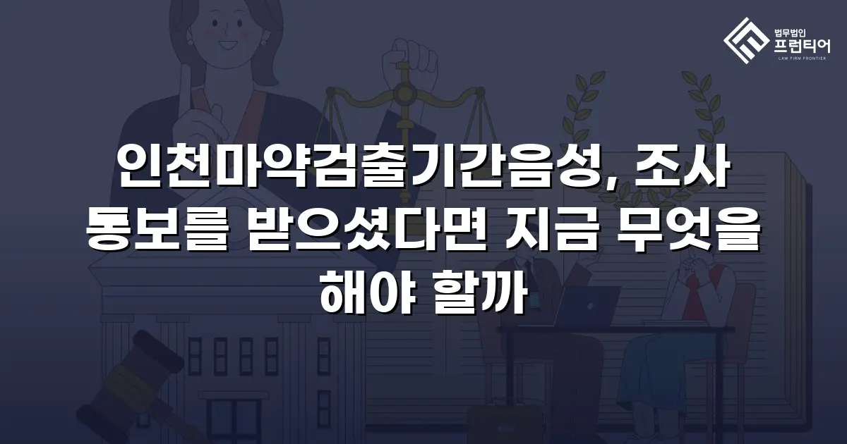 인천마약검출기간음성, 조사 통보를 받으셨다면 지금 무엇을 해야 할까