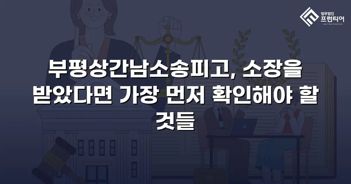 부평상간남소송피고, 소장을 받았다면 가장 먼저 확인해야 할 것들