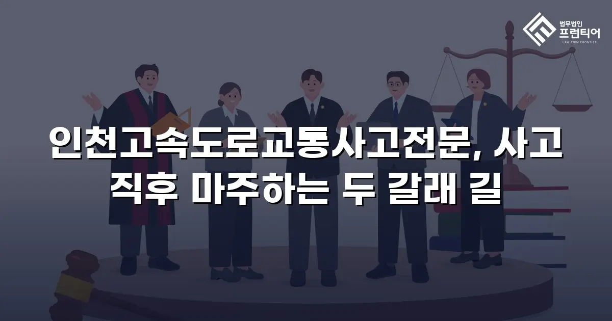 인천고속도로교통사고전문, 사고 직후 마주하는 두 갈래 길