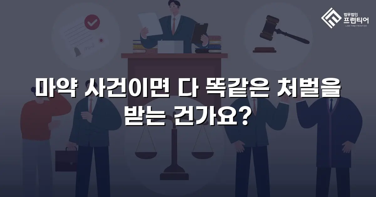 마약 사건이면 다 똑같은 처벌을 받는 건가요?