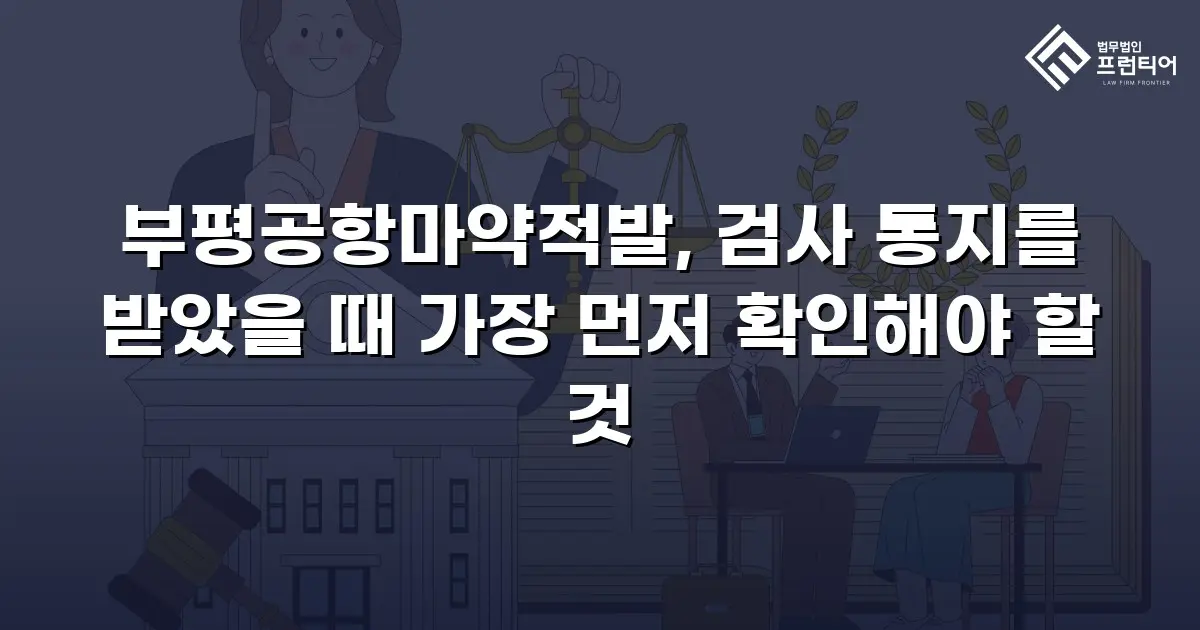 부평공항마약적발, 검사 통지를 받았을 때 가장 먼저 확인해야 할 것