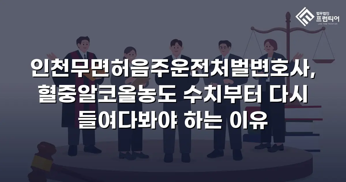인천무면허음주운전처벌변호사, 혈중알코올농도 수치부터 다시 들여다봐야 하는 이유