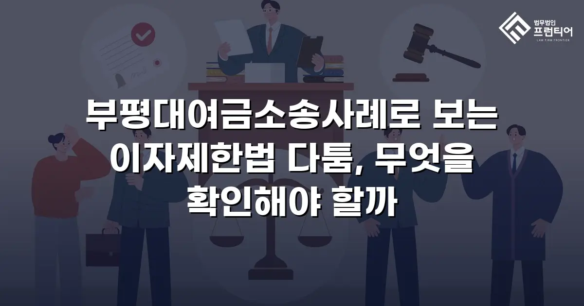 부평대여금소송사례로 보는 이자제한법 다툼, 무엇을 확인해야 할까