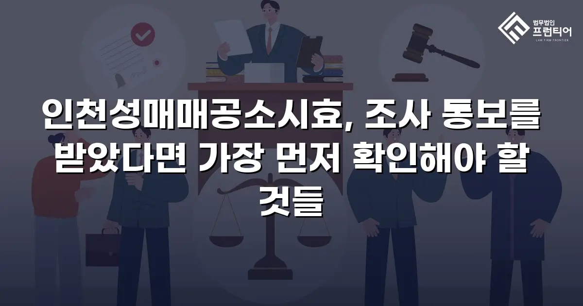 인천성매매공소시효, 조사 통보를 받았다면 가장 먼저 확인해야 할 것들