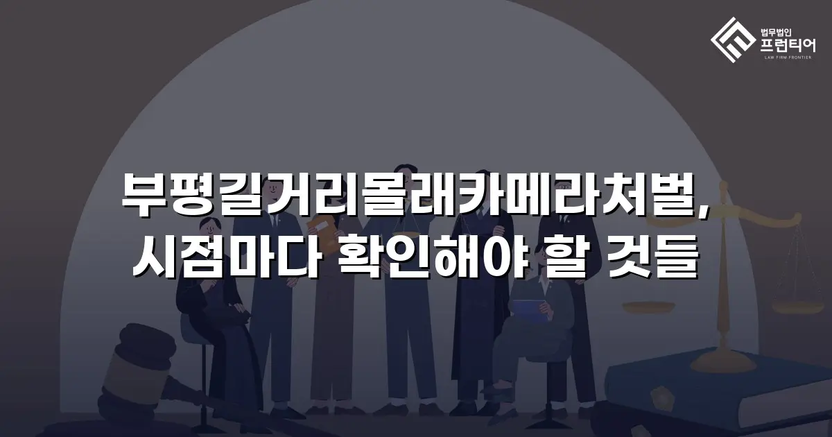 부평길거리몰래카메라처벌, 시점마다 확인해야 할 것들