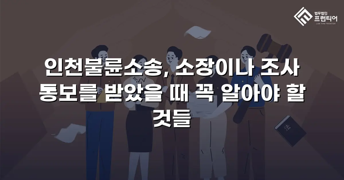 인천불륜소송, 소장이나 조사 통보를 받았을 때 꼭 알아야 할 것들