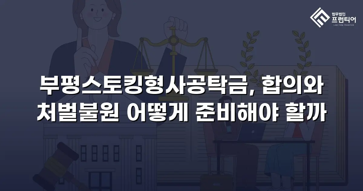 부평스토킹형사공탁금, 합의와 처벌불원 어떻게 준비해야 할까