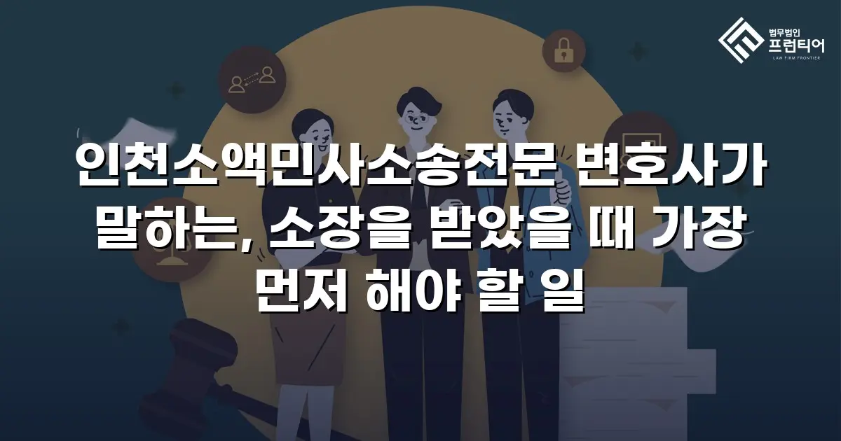 인천소액민사소송전문 변호사가 말하는, 소장을 받았을 때 가장 먼저 해야 할 일