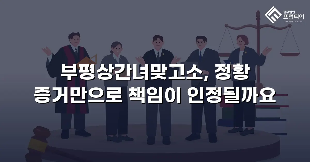 부평상간녀맞고소, 정황 증거만으로 책임이 인정될까요