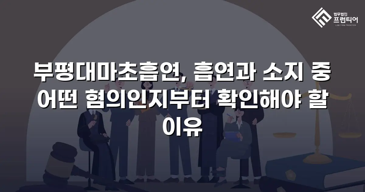 부평대마초흡연, 흡연과 소지 중 어떤 혐의인지부터 확인해야 할 이유