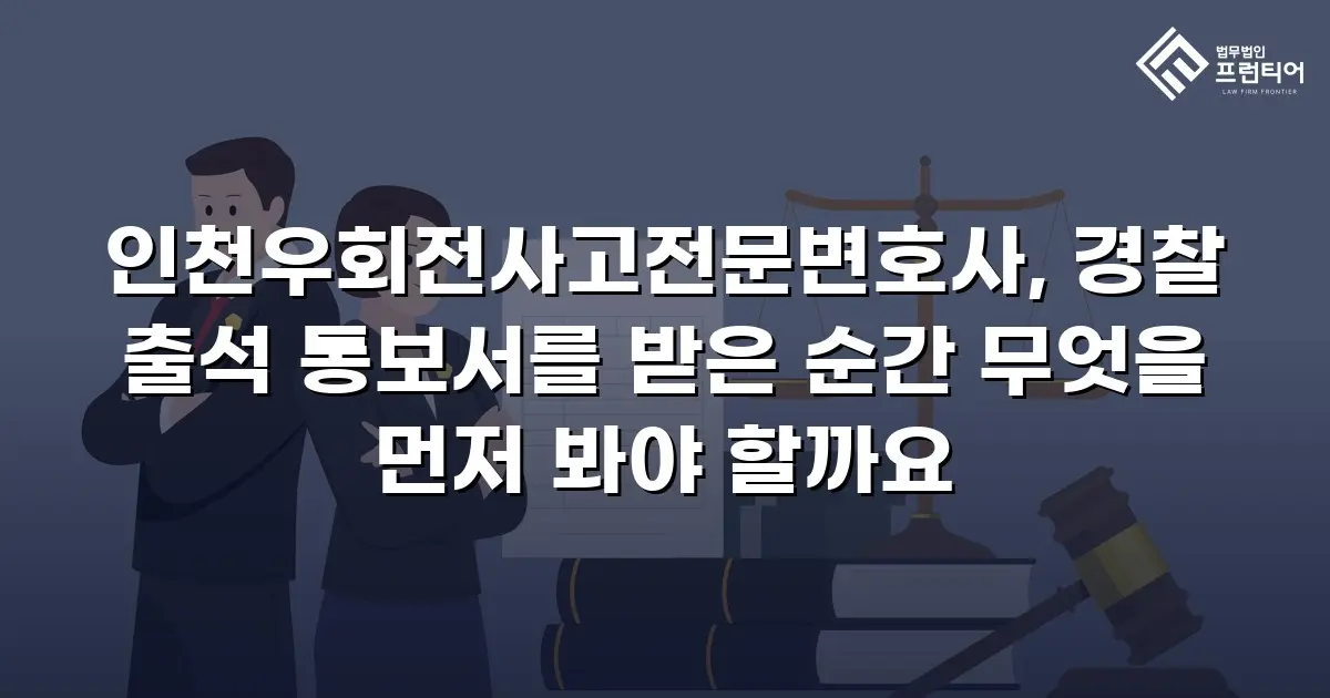 인천우회전사고전문변호사, 경찰 출석 통보서를 받은 순간 무엇을 먼저 봐야 할까요