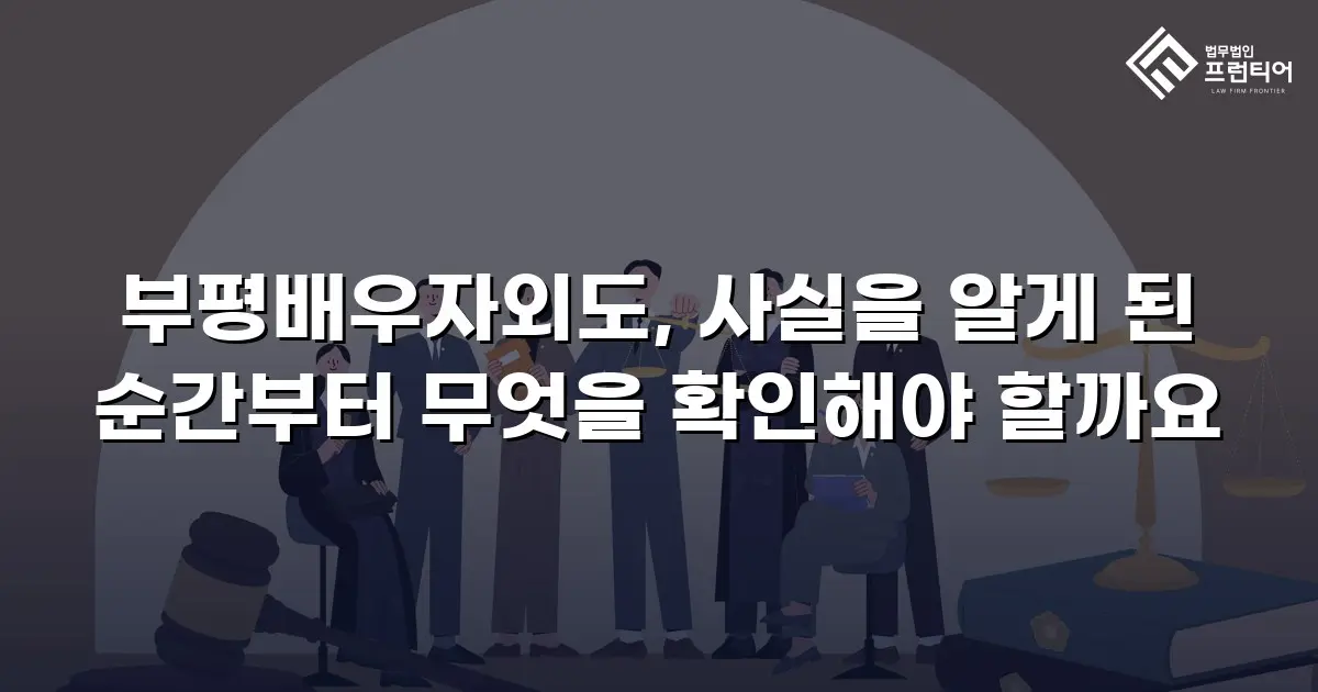 부평배우자외도, 사실을 알게 된 순간부터 무엇을 확인해야 할까요