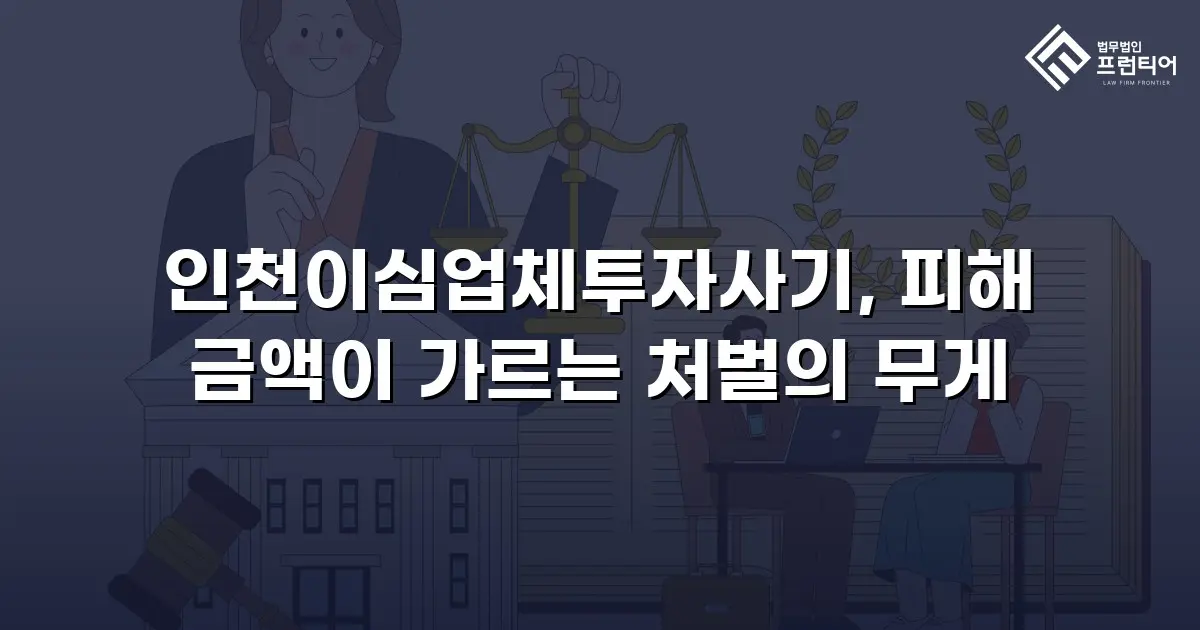 인천이심업체투자사기, 피해 금액이 가르는 처벌의 무게