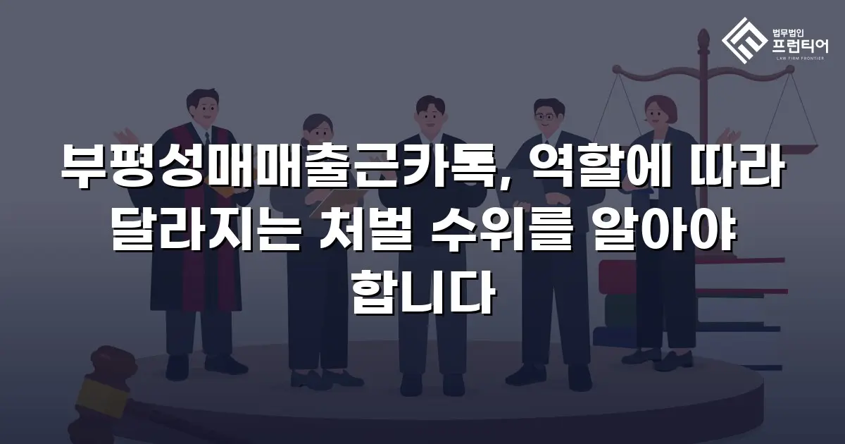 부평성매매출근카톡, 역할에 따라 달라지는 처벌 수위를 알아야 합니다