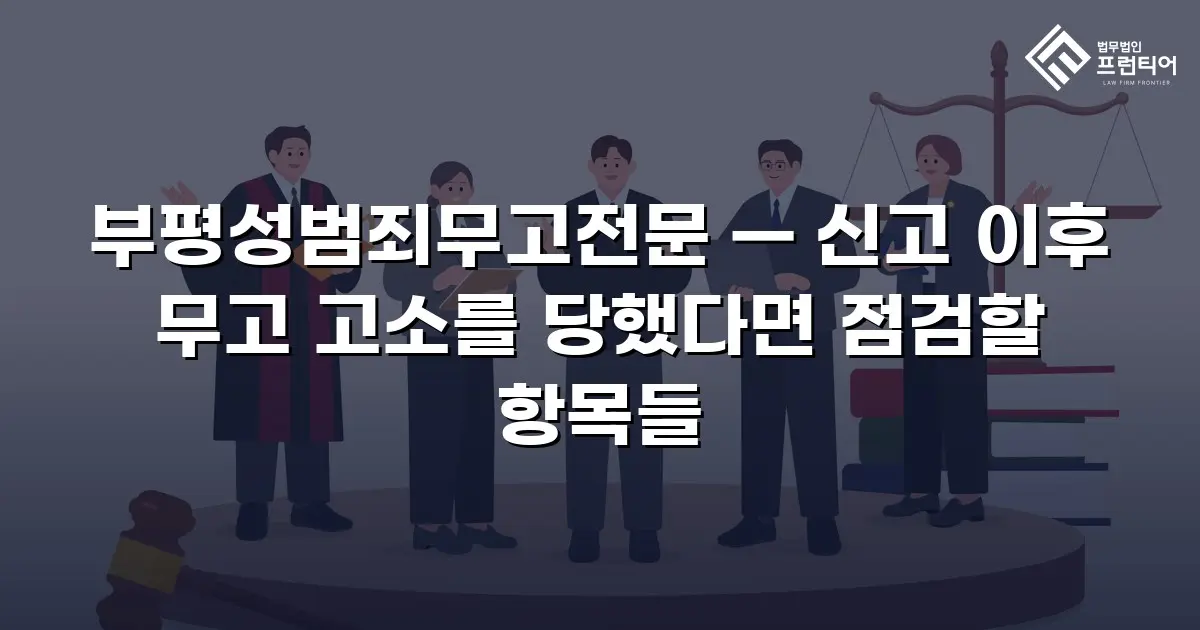 부평성범죄무고전문 — 신고 이후 무고 고소를 당했다면 점검할 항목들
