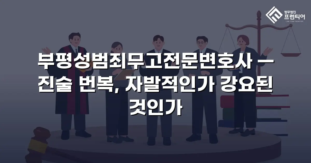부평성범죄무고전문변호사 — 진술 번복, 자발적인가 강요된 것인가