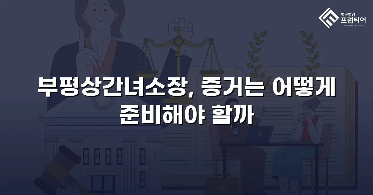 부평상간녀소장, 증거는 어떻게 준비해야 할까