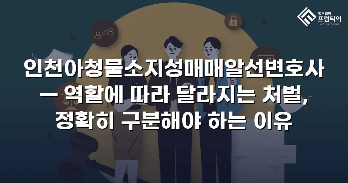 인천아청물소지성매매알선변호사 — 역할에 따라 달라지는 처벌, 정확히 구분해야 하는 이유