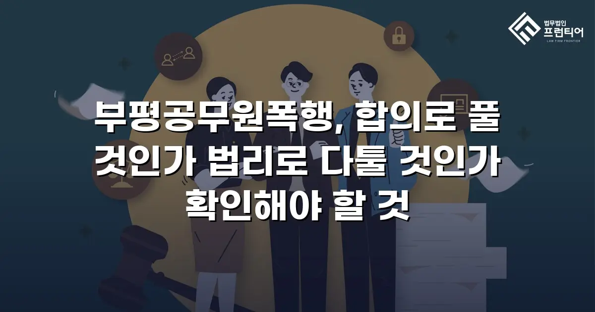 부평공무원폭행, 합의로 풀 것인가 법리로 다툴 것인가 확인해야 할 것
